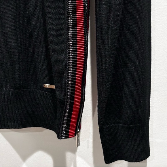DSQUARED2. The Side Zip Wool Black Crewneck Pullover Zipper Side bands Size L - Picture 7 of 16